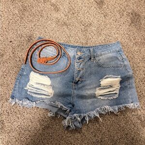 Stylish Blue Denim Women Shorts